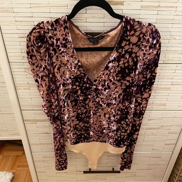 Rachel Zoe velour long sleeve body suit. - Picture 1 of 2